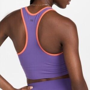 SPLITS59 Amber Airweight Racerback Bralette Purple Orange